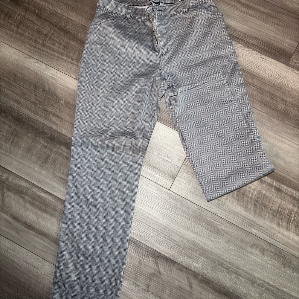 Gray Plaid Pants